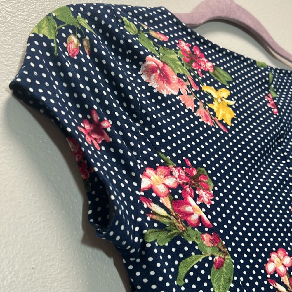 BeBop Blue Floral Mini Dress - Picture 6 of 11